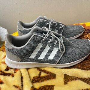 Adidas Gray Sneakers with White Stripes